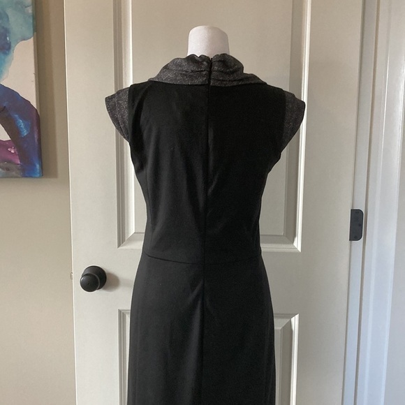 Saks Fifth Avenue BLACK Label 6 black gray bodycon dress - Picture 10 of 14